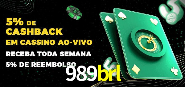 Promoções do cassino ao Vivo 989brl